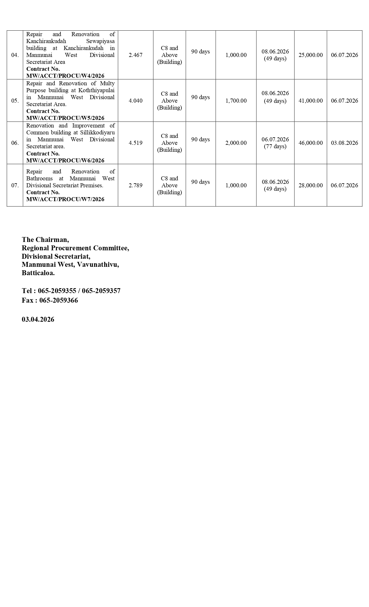 INVITATION FOR BID NCB 6 works page 0002